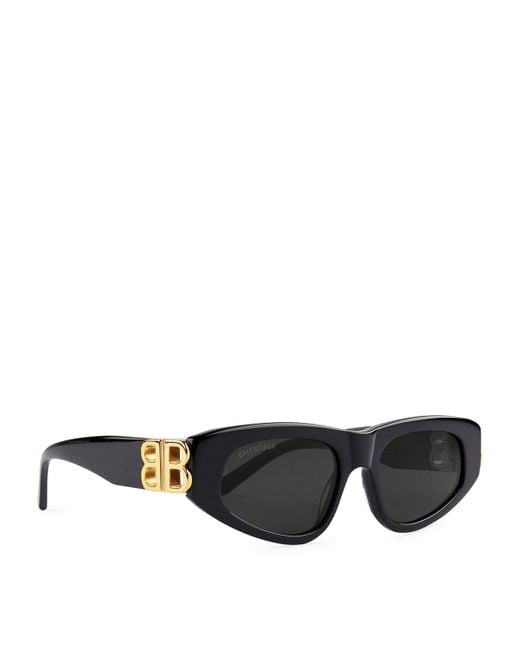 Balenciaga Black Dynasty D-Frame Sunglasses