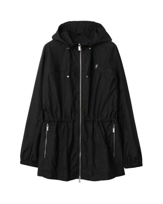 Burberry Black B Shield-Plaque Short Parka