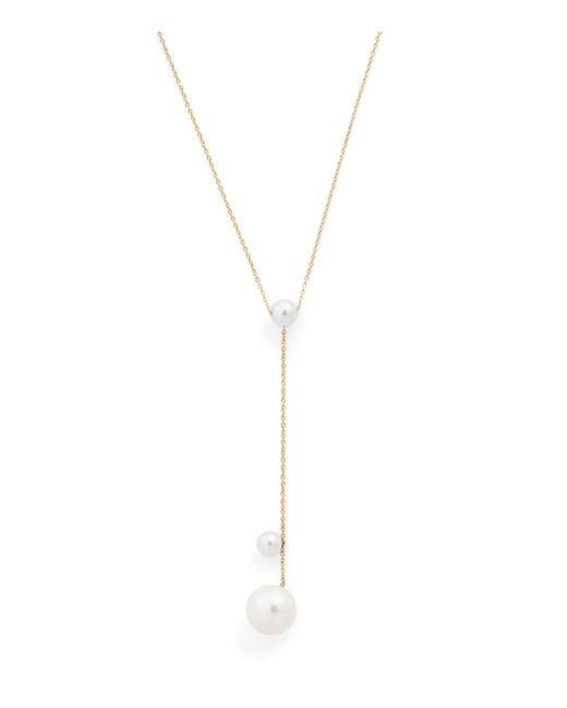 Sophie Bille Brahe Metallic And Pearl Trois Moon Necklace