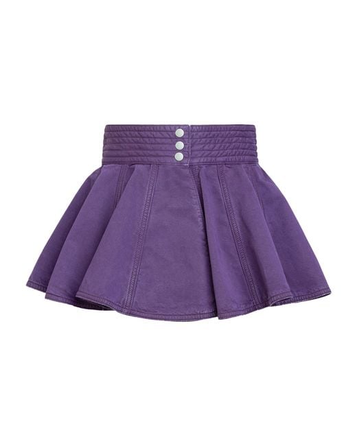 Alaïa Purple Denim Peplum Belt