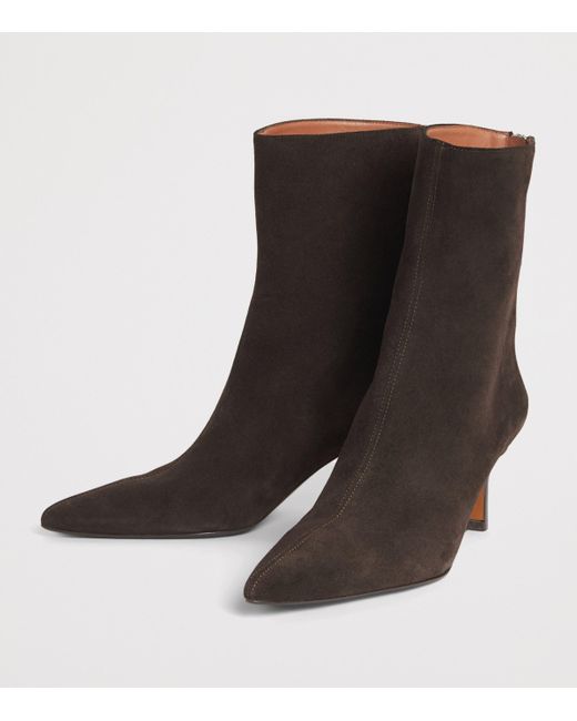 Maje Brown Suede Ankle Boots 75