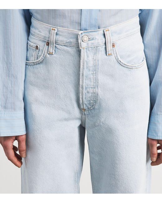Agolde Blue Arc Bow-Leg Jeans