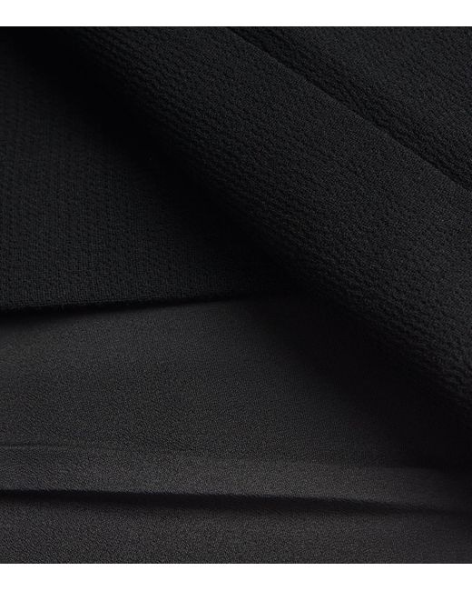 Roland Mouret Black Wool-Lace Midi Dress