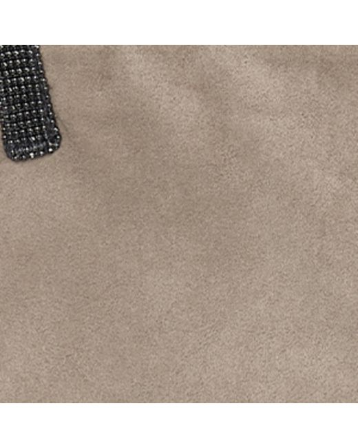 Brunello Cucinelli Natural Suede Monili Gloves