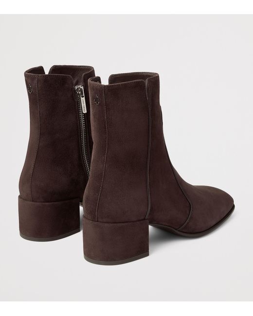 Jimmy Choo Brown Eliot 45 Suede Ankle Boots