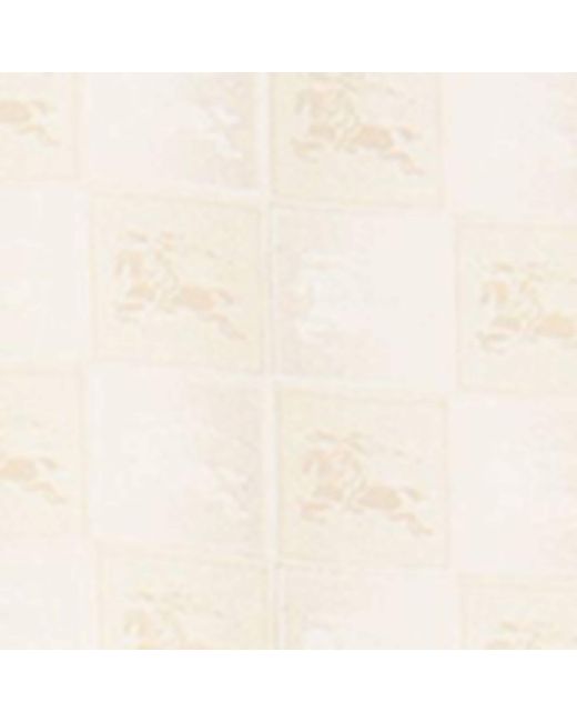 Burberry White Silk Equestrian Knight Design Shirt