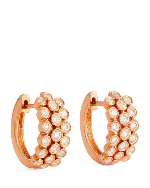 Orange diamond shop earrings