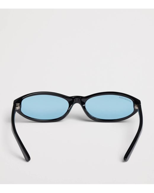 Balenciaga Blue Acetate Neo Round Sunglasses