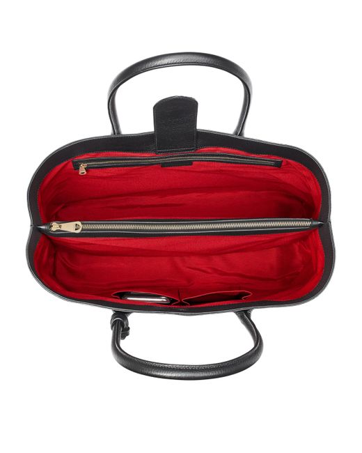 Aspinal Black Leather London Tote Bag
