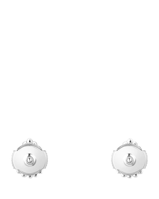 Boucheron White Extra Small And Diamond Serpent Bohème Motif Earrings