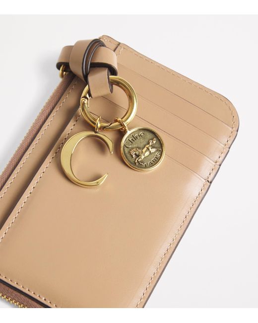 Chloé Natural Small Calfskin Alphabet Coin Purse