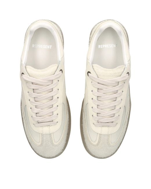 Represent White Leather Virtus Sneakers for men