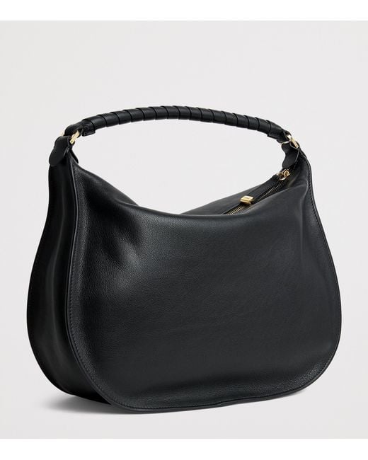 Chloé Black Calfskin Marcie Shoulder Bag