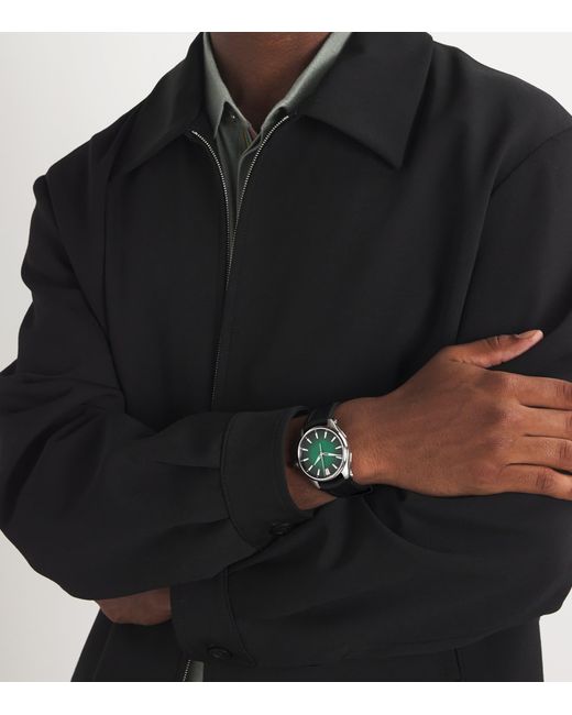 H. Moser & Cie Green Stainless Steel Pioneer Centre Seconds Watch for men