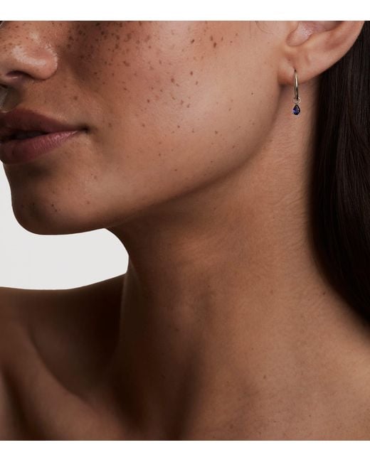 Astrid & Miyu Blue And Sapphire Birthstone Earring Charm