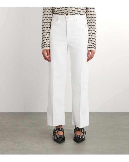 PAIGE White Anessa Wide-Leg Jeans