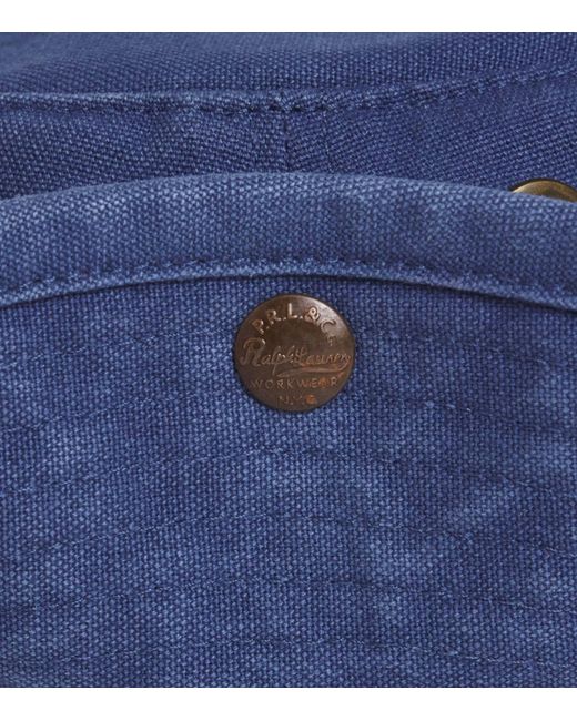Polo Ralph Lauren Blue Cotton Polo Pony Bucket Hat for men