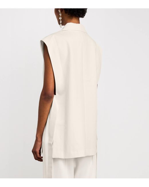 St. Agni White Wool-Blend Waistcoat
