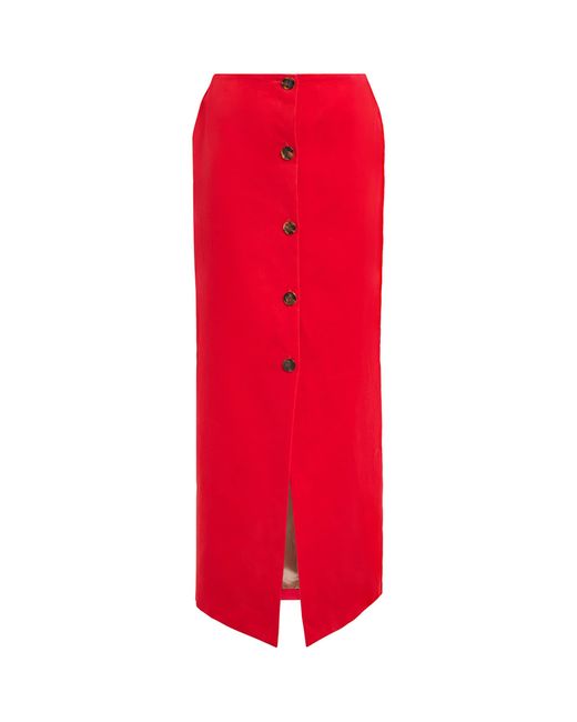 Blazé Milano Red Velvet Malaya Pencil Skirt