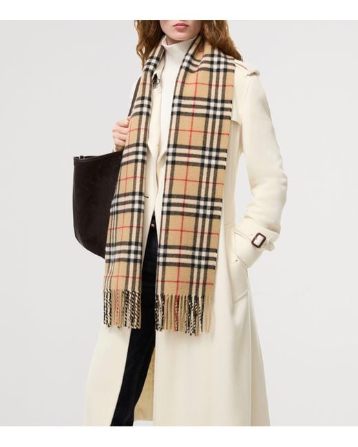 Burberry Metallic Cashmere-Blend Sparkle Check Scarf