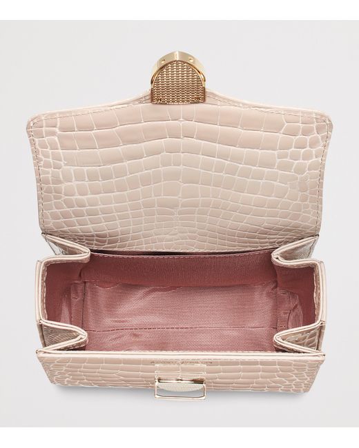 Aspinal Natural Mini Leather Mayfair Top-Handle Bag