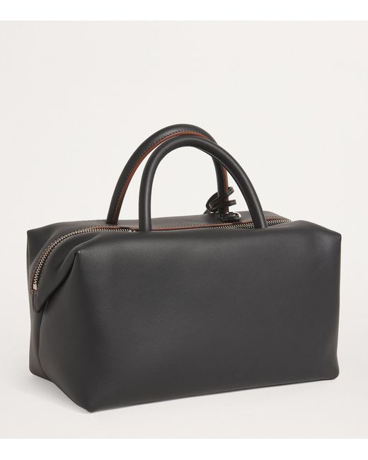 Max Mara Black Leather Satchel Top-Handle Bag
