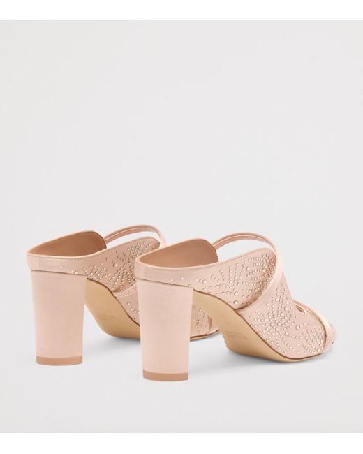Malone Souliers Pink Satin Norah Heeled Sandals 70