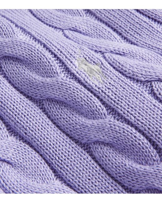 Polo Ralph Lauren Purple Cotton Cable-Knit Sweater for men
