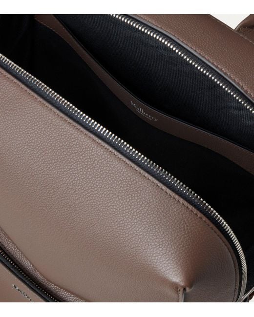 Mulberry Brown Leather Farringdon Backpack for men