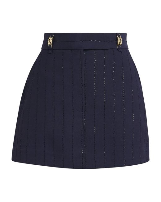 Sandro Blue Sequinned Mini Skort