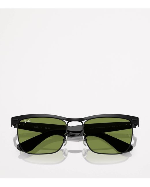 Ray-Ban Green Rb3875 Wayfarer Deluxe Square Sunglasses