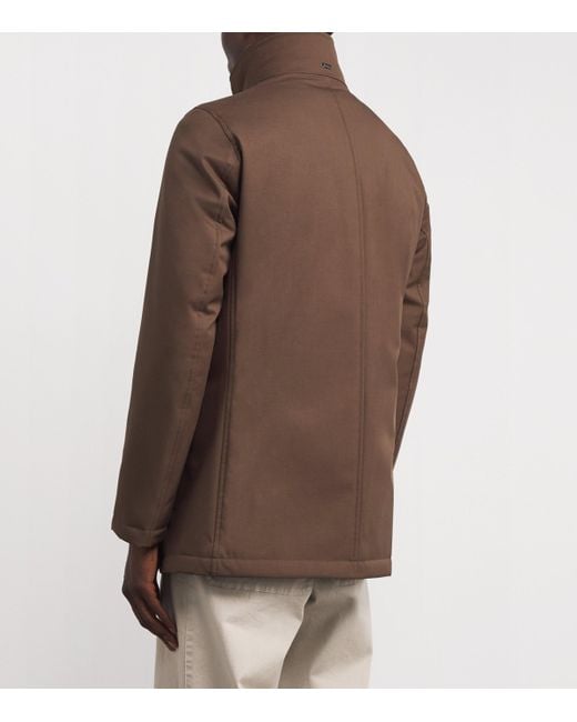 Herno Brown Padded Car Coat for men