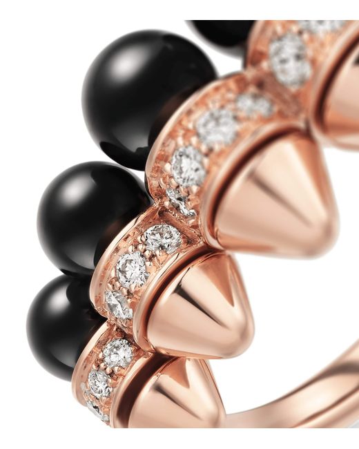 Cartier Pink Onyx And Diamond Clash De Ring