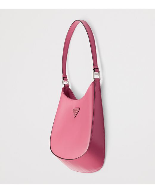 Prada Pink Brushed Leather Cleo Shoulder Bag