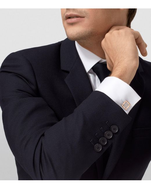 Cartier Metallic Sterling And Santos De Cufflinks for men