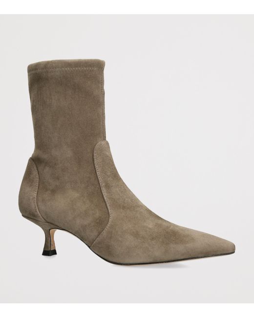 Stuart Weitzman Brown Suede Naomi Ankle Boots 50