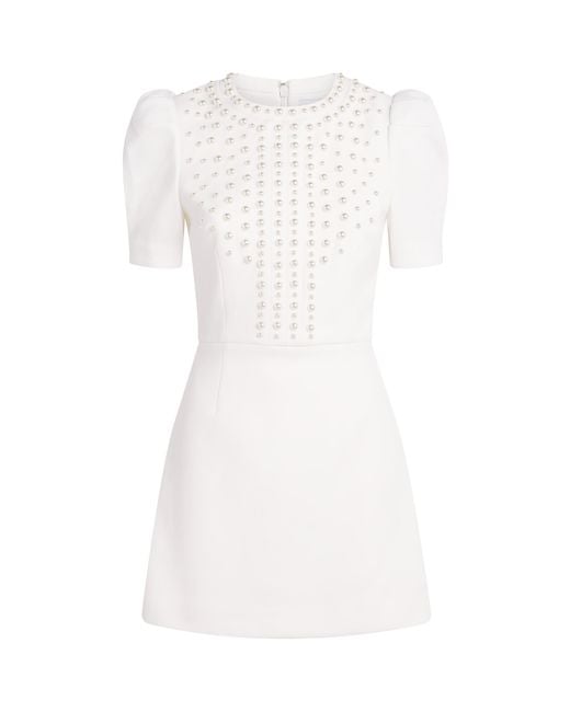 Rebecca Vallance White Embellished Mini Dress