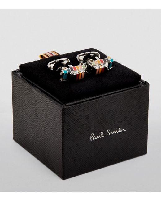 Paul Smith White Mini Cufflinks for men