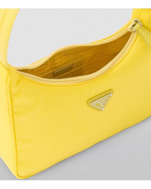 Prada yellow nylon bag hotsell