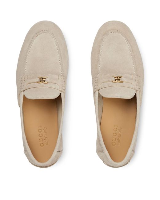 Gucci Natural Interlocking Gg Loafers for men