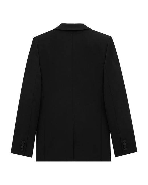 Saint Laurent Black Wool Tuxedo Blazer for men