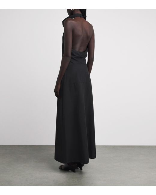 Camilla & Marc Black Halterneck Grace Maxi Dress