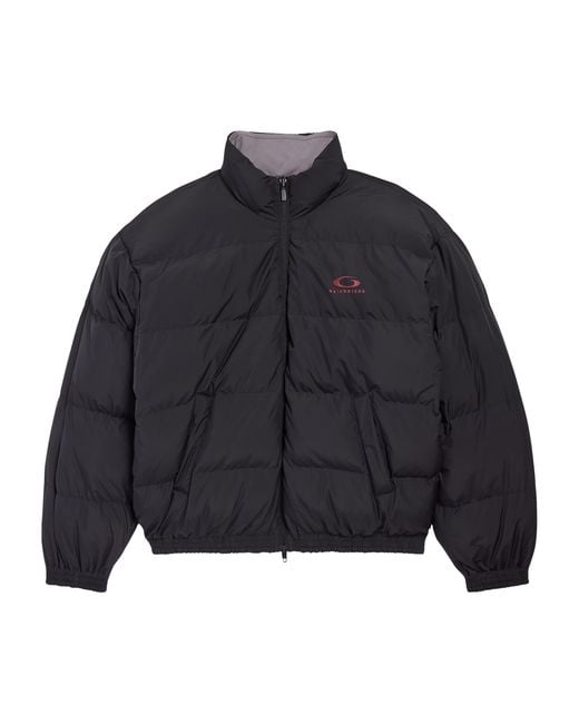Balenciaga Purple Down-Filled Reversible Track Jacket for men
