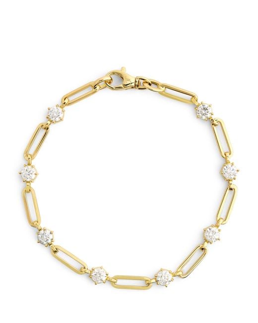 Jade Trau Metallic Yellow Gold And Diamond Phoebe Bracelet