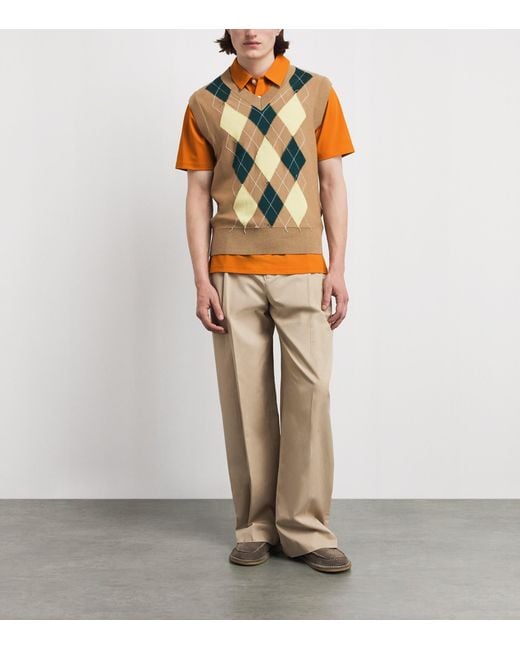 Malbon Orange Fairway Polo Shirt for men