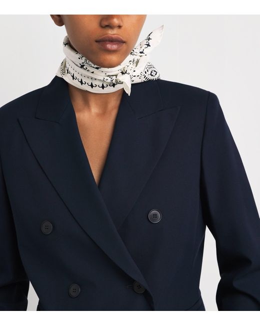 Weekend by Maxmara Metallic Silk Bandana Print Square Scarf