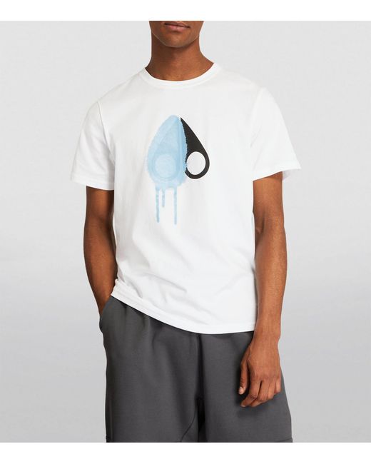 Moose Knuckles White Logo Augustine T-shirt for men
