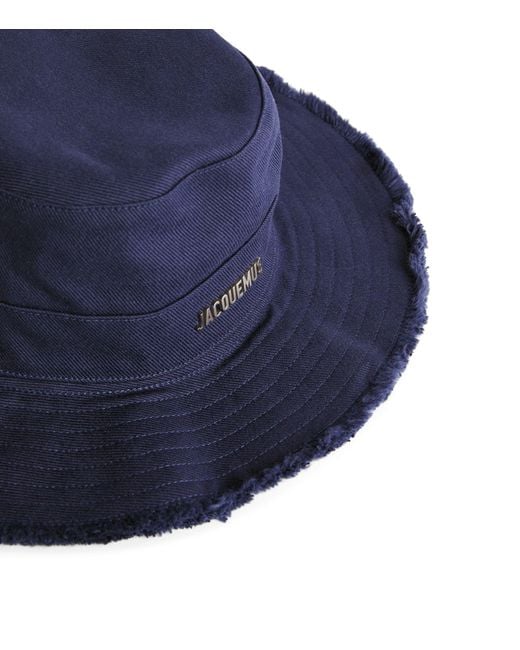 Jacquemus Blue Artichaut Logo Bucket Hat for men