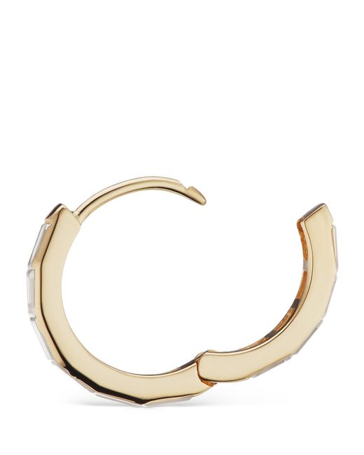 Maria Tash Metallic Invisible Set Baguette Diamond Eternity Hoop Earring