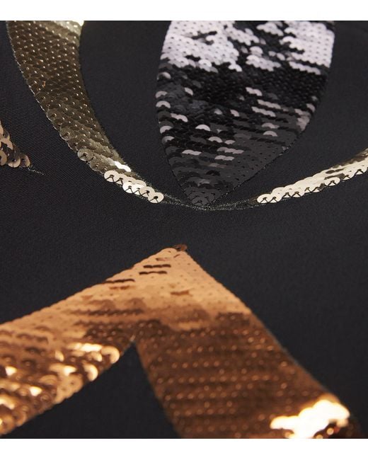 Emilio Pucci Black Sequinned Maxi Dress